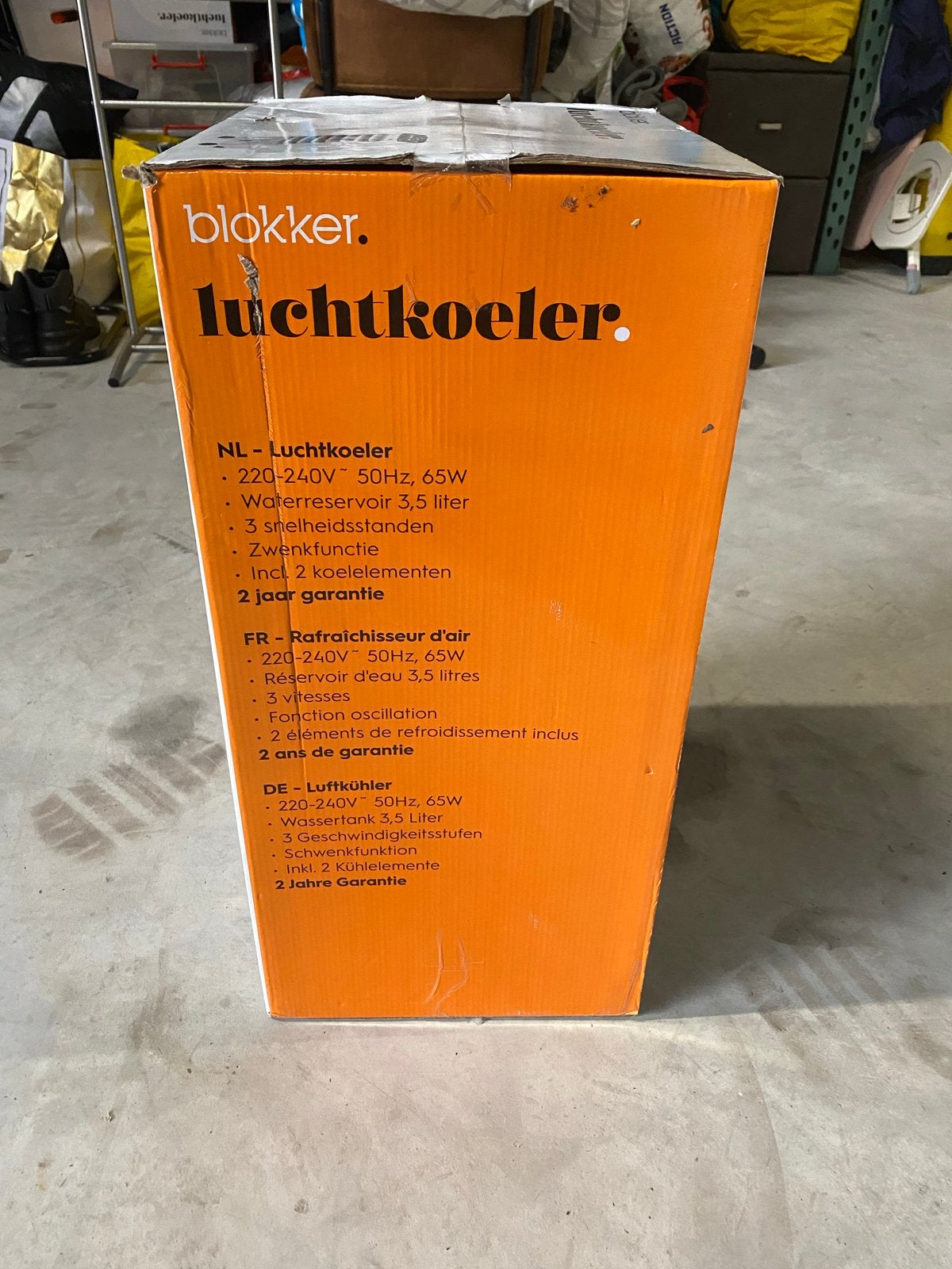 Blokker Luchtkoeler - Nieuw in doos, Ophalen, Minder dan 60 m³, Nieuw, 3 snelheden of meer