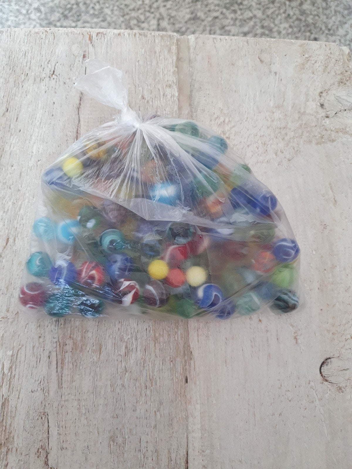Zak vol kleurrijke knikkers - diverse kleuren, Ophalen of Verzenden, Gebruikt, Jongen of Meisje