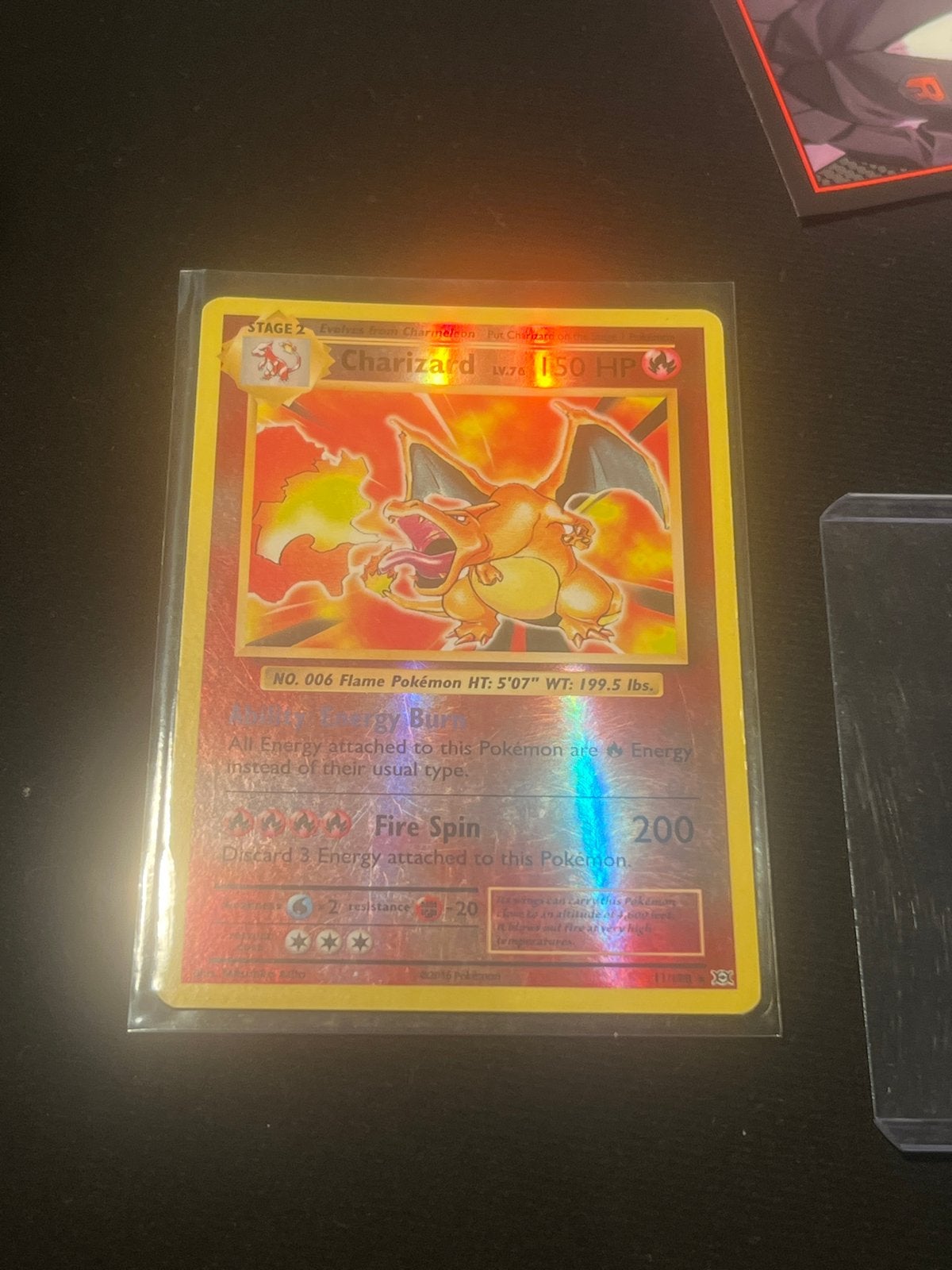 Charizard Pokémon Kaart 11/108 - Prima Conditie, Ophalen of Verzenden, Zo goed als nieuw, Losse kaart, Foil