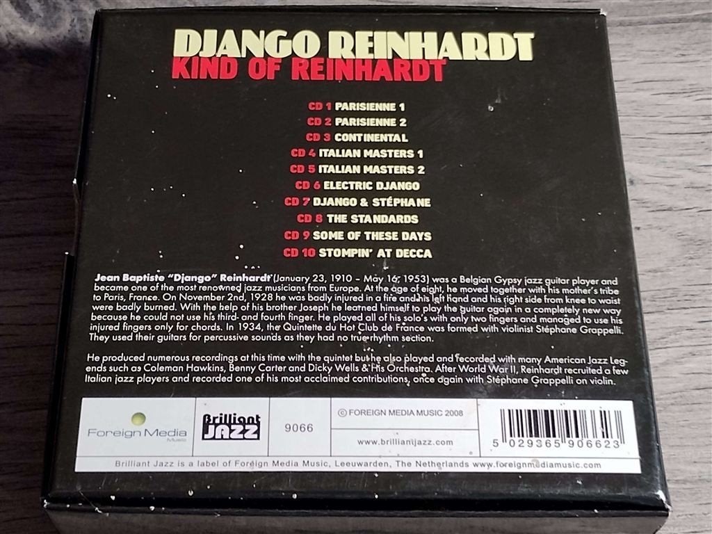 Django Reinhardt - Kind Of Reinhardt [10 CD Box], Ophalen of Verzenden, Zo goed als nieuw, Jazz