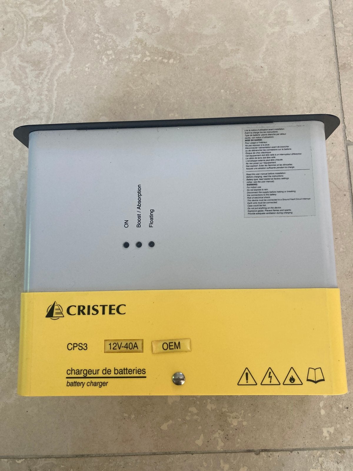 Cristec CPS3 12V 40A Acculader voor 3 Accu's - Nieuw, Ophalen of Verzenden, Nieuw