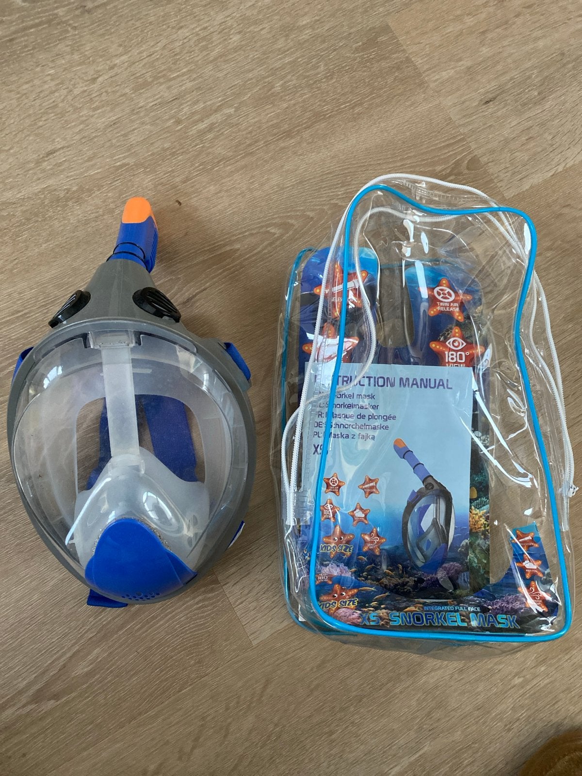 Snorkelmasker Volgelaatsmasker Kinderen XS, Ophalen of Verzenden, Zo goed als nieuw, Duikbril of Snorkel