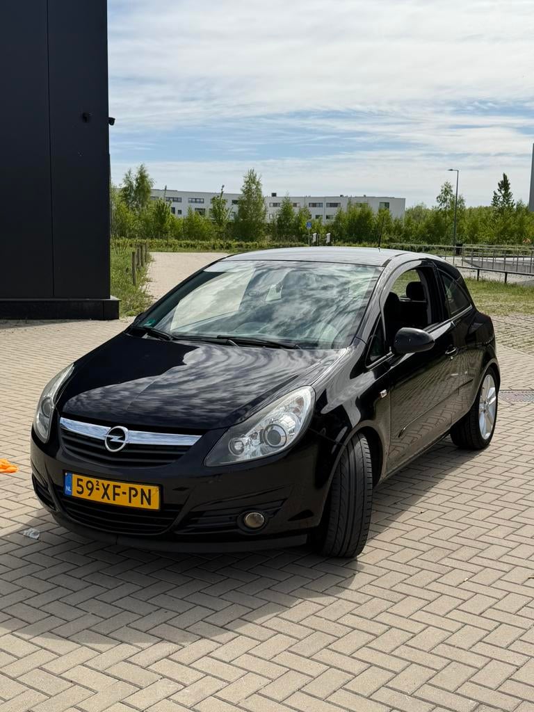 Opel Corsa 1.4 16V 3D WR 2007 Zwart, Auto diversen, Ophalen of Verzenden
