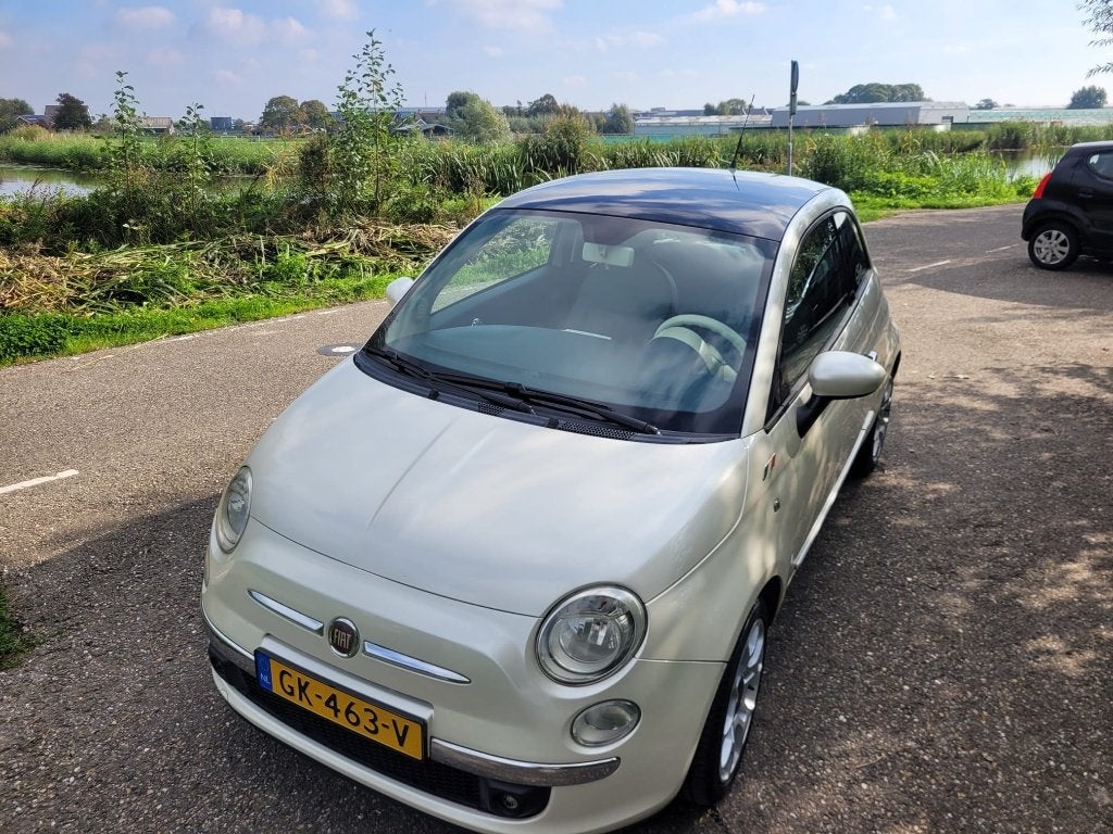 Fiat 500 1.2 C 2008 Pearl Wit, Auto's, Voorwielaandrijving, 840 kg, Sound system, Handgeschakeld