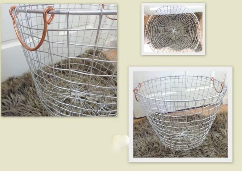 Metalen NIEUWE mand met handsvaten, Ophalen, Mand, Rond, Nieuw