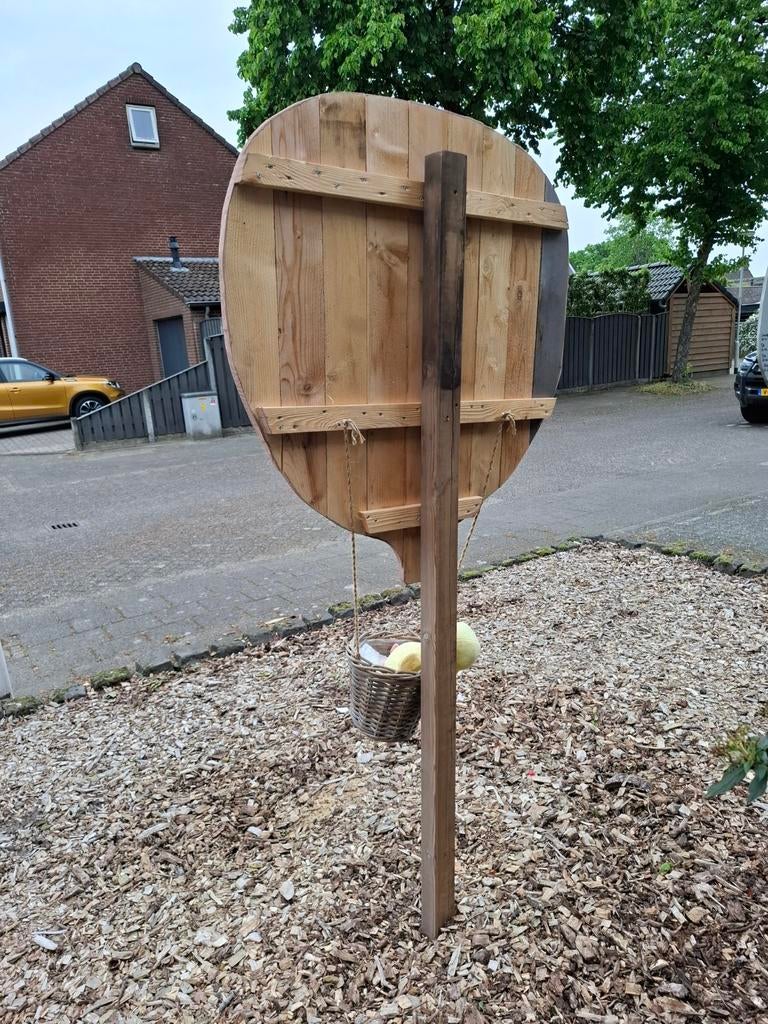 Geboortebord luchtballon exl. Knuffel, Ophalen of Verzenden, Zo goed als nieuw, Geboortebord