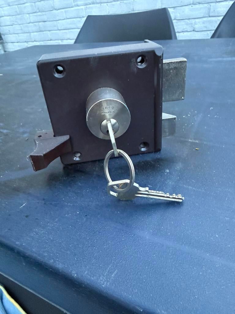 Deurslot Lips assa abloy,, Doe-het-zelf en Verbouw, Hang- en Sluitwerk, Ophalen of Verzenden, Zo goed als nieuw, Rvs, Slot