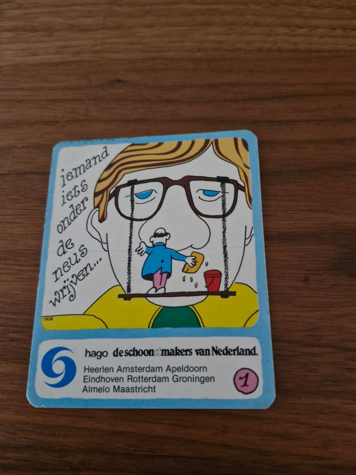 8922 Hago Schoonmakers Sticker - Humoristische Reclame, Verzamelen, Ophalen of Verzenden, Gebruikt, Bedrijf of Vereniging