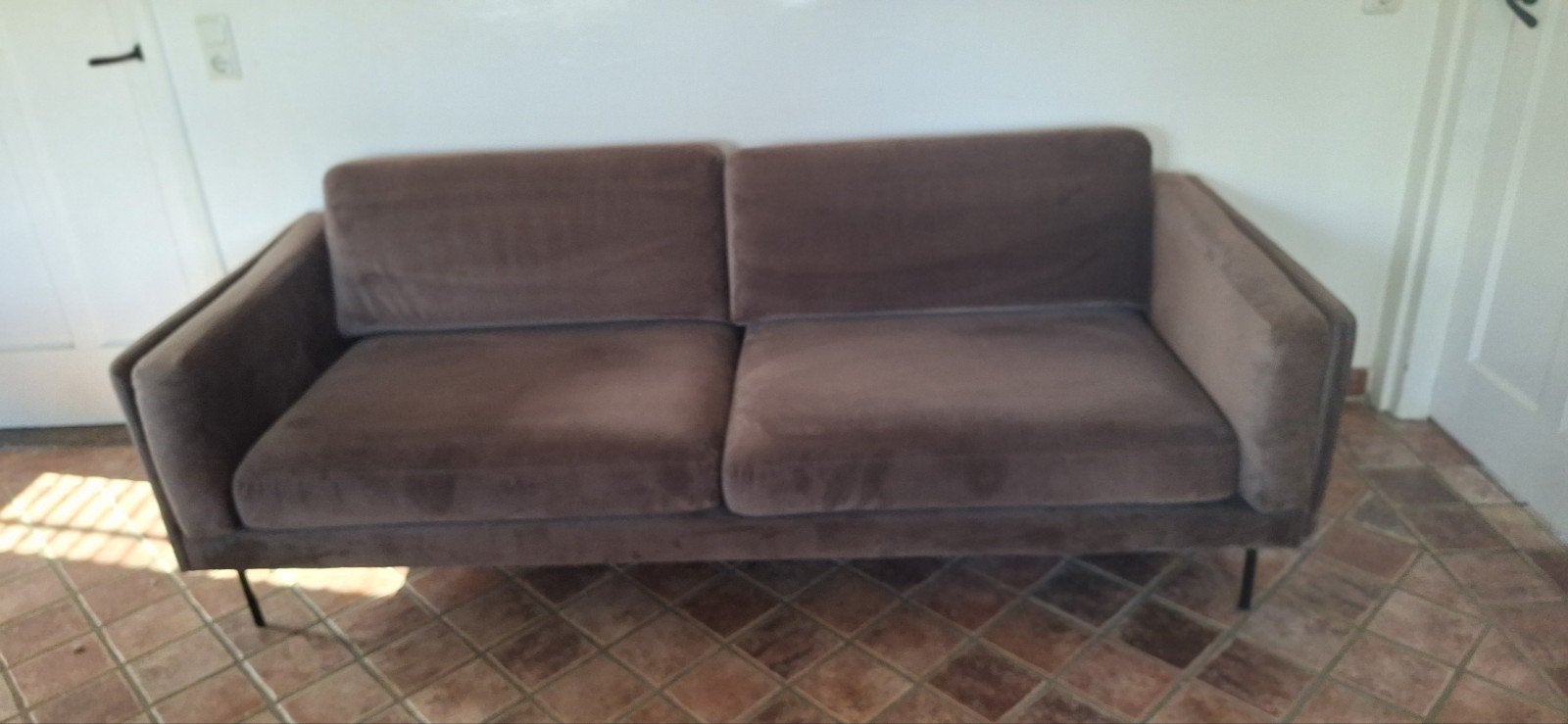 2 -1/2 zitsbank, Ophalen, Gebruikt, 75 tot 100 cm, Stof