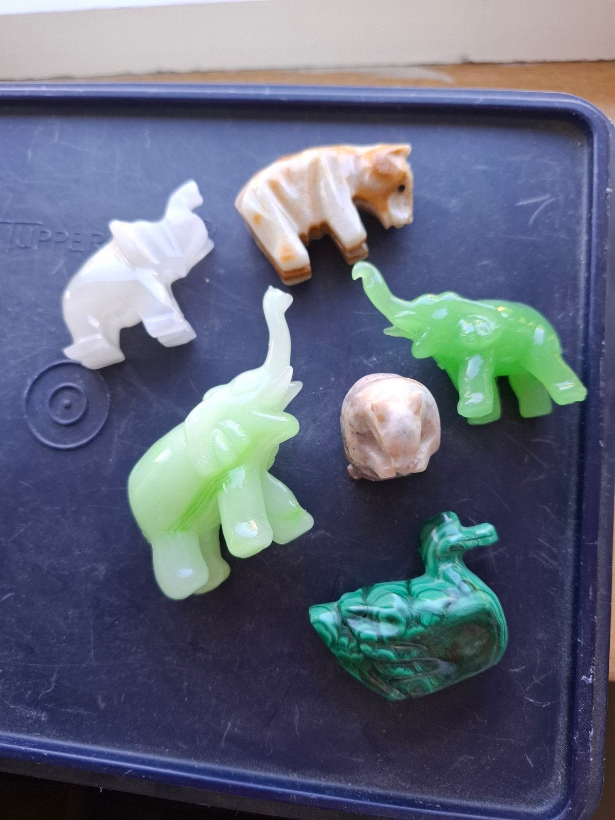 Verzameling van diverse stenen beeldjes van dieren, Verzamelen, Dierenverzamelingen, Ophalen of Verzenden, Gebruikt, Overige soorten