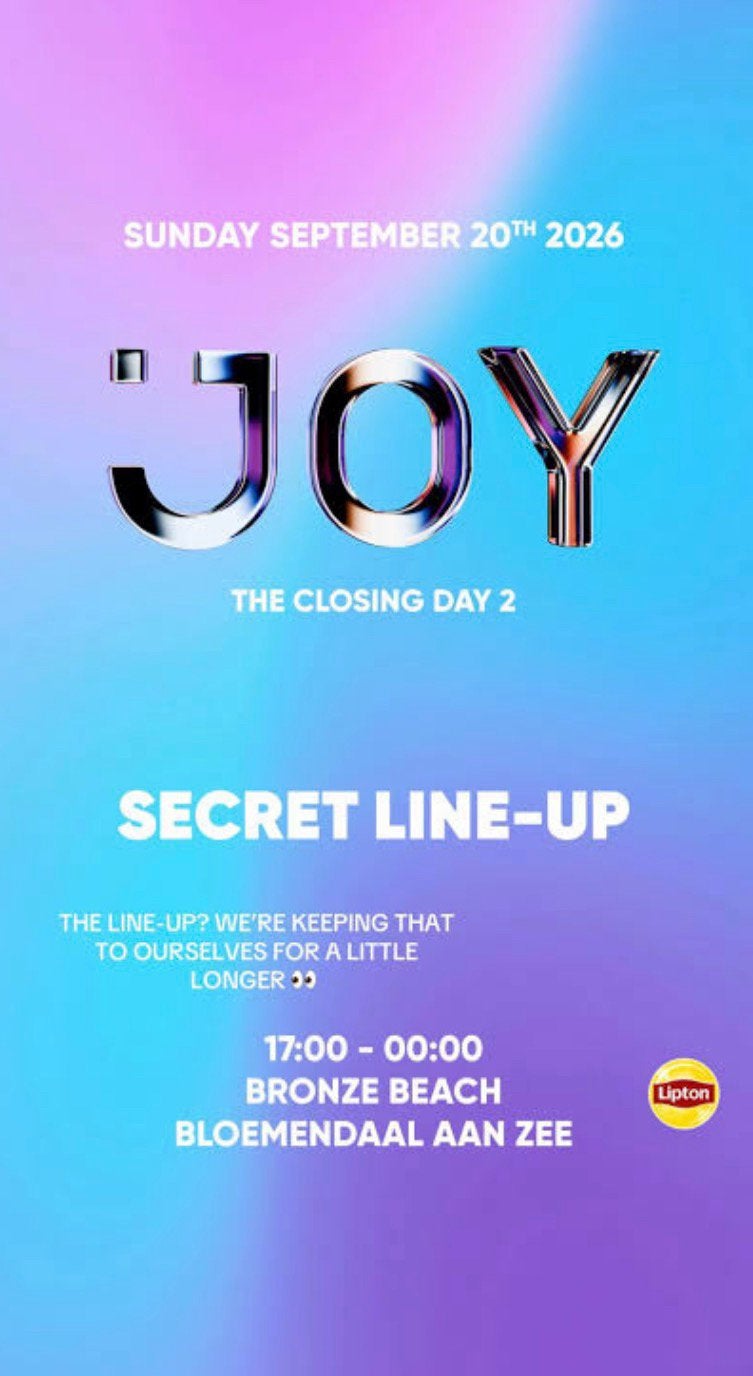 Joy Closing day 2 (Franky Rizardo) 4 tickets, Eén persoon