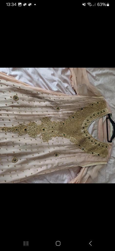 Party dresses, Kleding | Dames, Overige typen, Beige, Pakistani dress, Nieuw