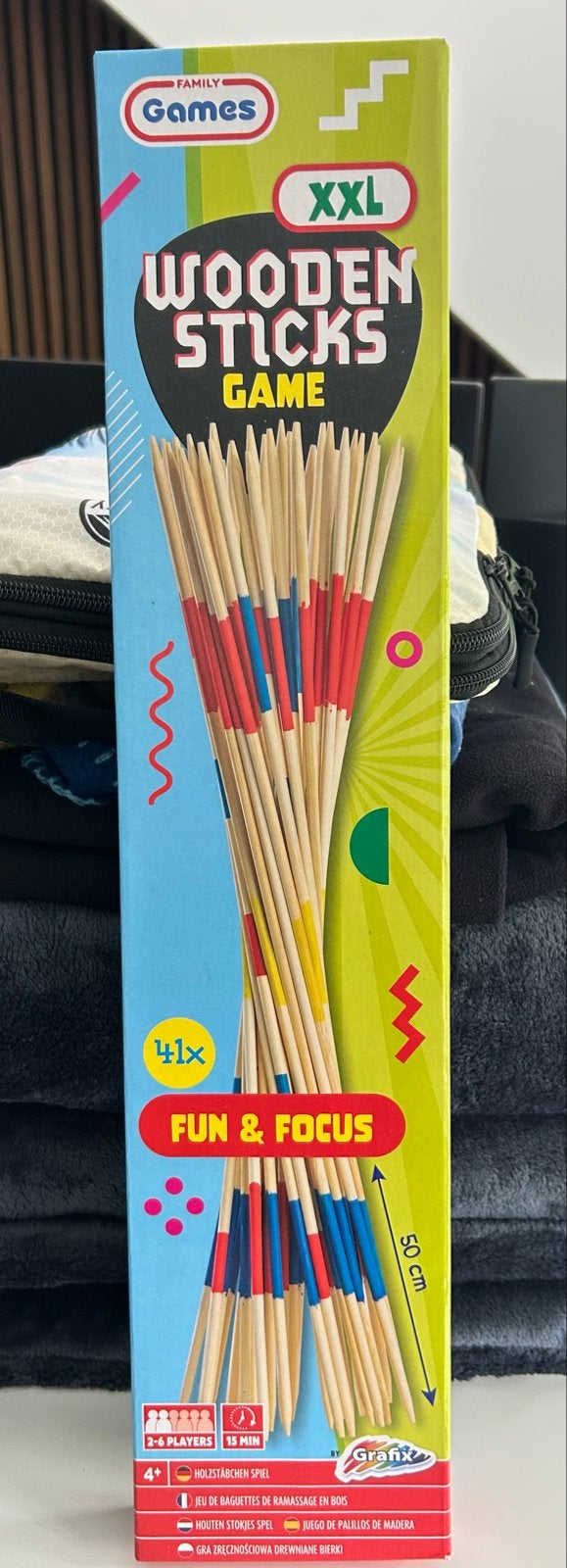 XXL Houten Stokjes Spel - Mikado voor het hele gezin, Drie of vier spelers, Ophalen of Verzenden, Zo goed als nieuw