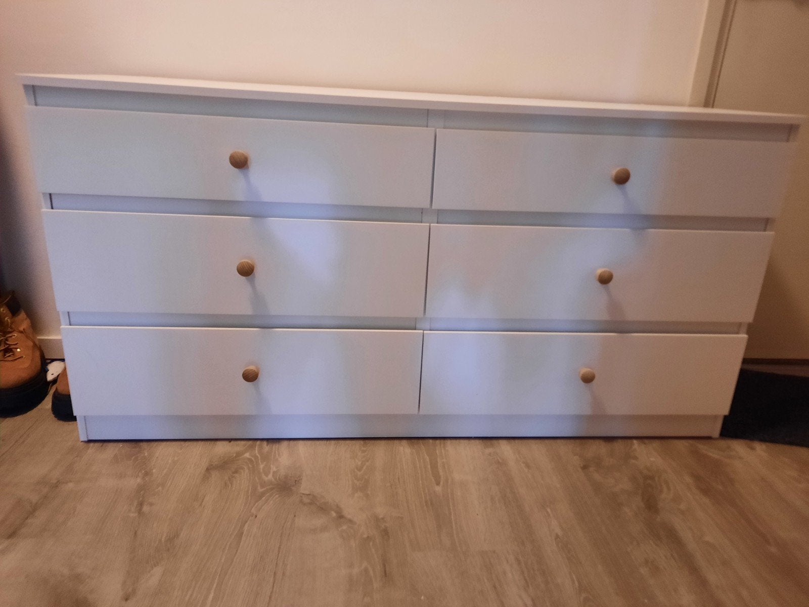 IKEA KULLEN ladekast met 6 lades en custom handgrepen, Ophalen, 100 tot 150 cm, 5 laden of meer, Zo goed als nieuw
