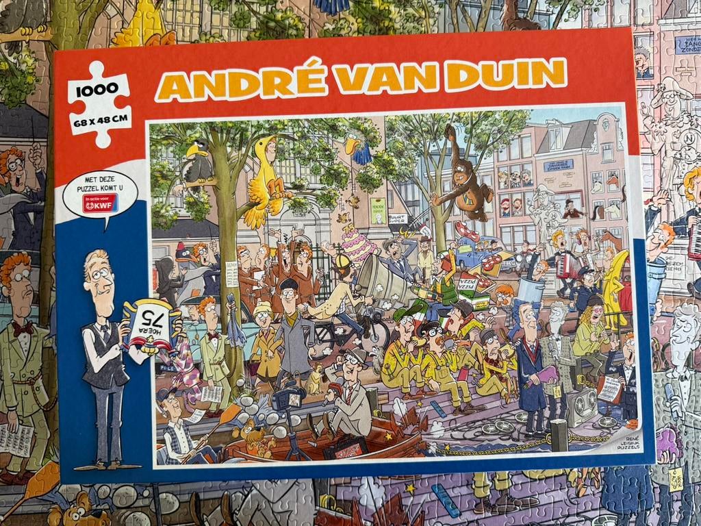 Legpuzzel André van Duin 1000 stukjes, Ophalen of Verzenden, 500 t/m 1500 stukjes, Zo goed als nieuw
