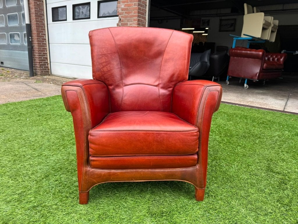 Mol & Geurts design buffel leren fauteuil/stoel, Geen, Pahest@hotmail.nl, Design, 75 tot 100 cm