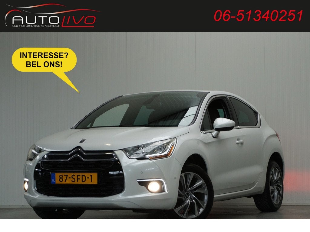 Citroën DS4 1.6 THP So Chic AUTOMAAT! H. LEER MASSAGE NAVI, Auto's, Citroën, Euro 5, 15 km/l, Gebruikt, Beige