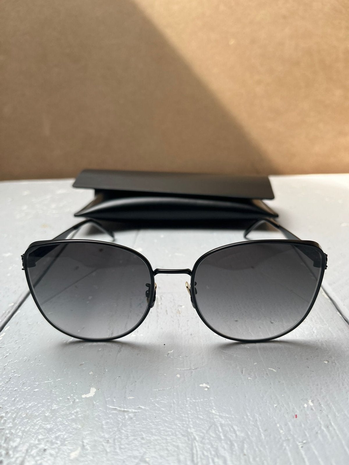 Nieuwe Saint Laurent Zonnebril met originele brillenkoker, Overige merken, Zonnebril, Verzenden, Zwart