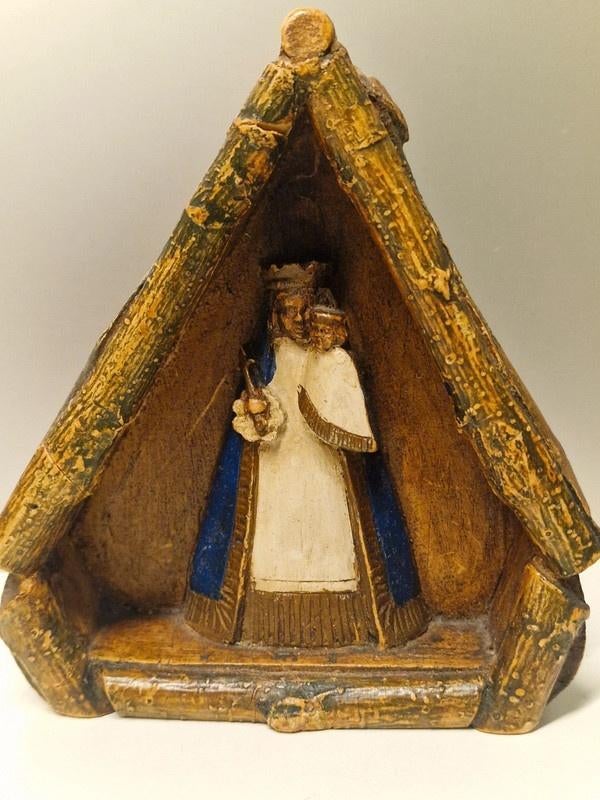 Vintage kapelletje Zwarte Madonna de la Sarte, Antiek en Kunst, Antiek | Religie, Ophalen of Verzenden