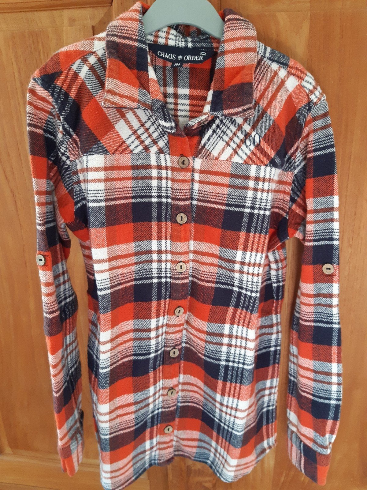 Chaos & Order, blouse flanel, Kinderen en Baby's, Kinderkleding | Maat 134, Overhemd of Blouse, Chaos & Order, Ophalen of Verzenden