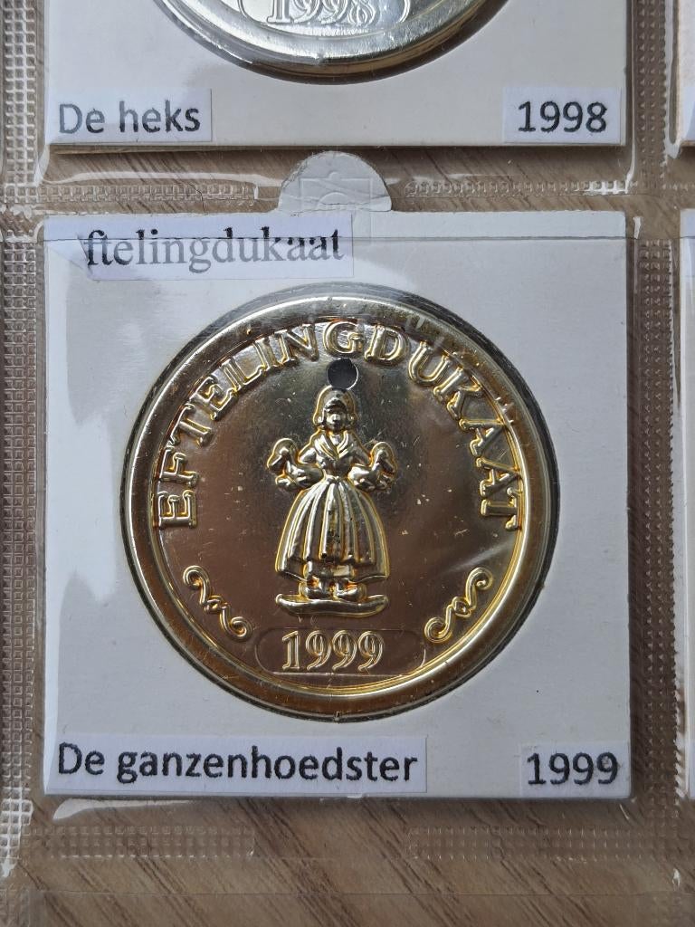Efteling dukaat ezeltje strekje uit 1999, Verzamelen, Ophalen of Verzenden, Zo goed als nieuw, Overige typen
