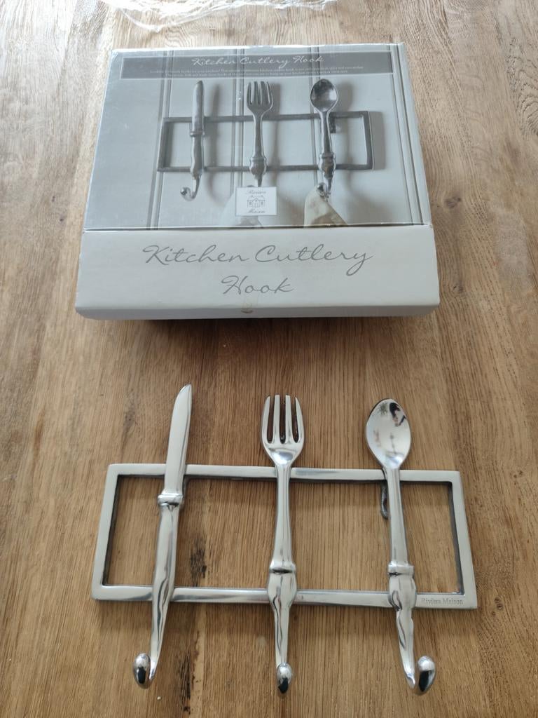 Riviera Maison Kitchen Cutlery Hook - Handdoekhaakjes, Ophalen of Verzenden, Nieuw, Metaal, Wandhaken