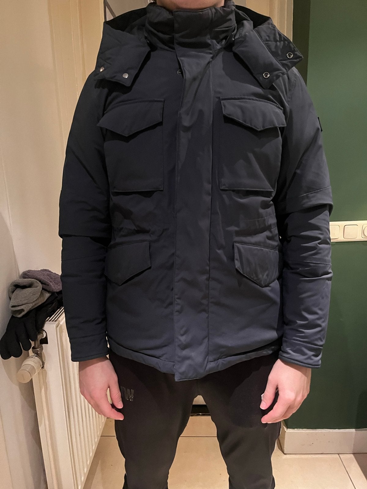 Woolrich winterjas maat M, Kleding | Heren, Jassen | Winter, Verzenden, Zo goed als nieuw, Maat 48/50 (M), Blauw