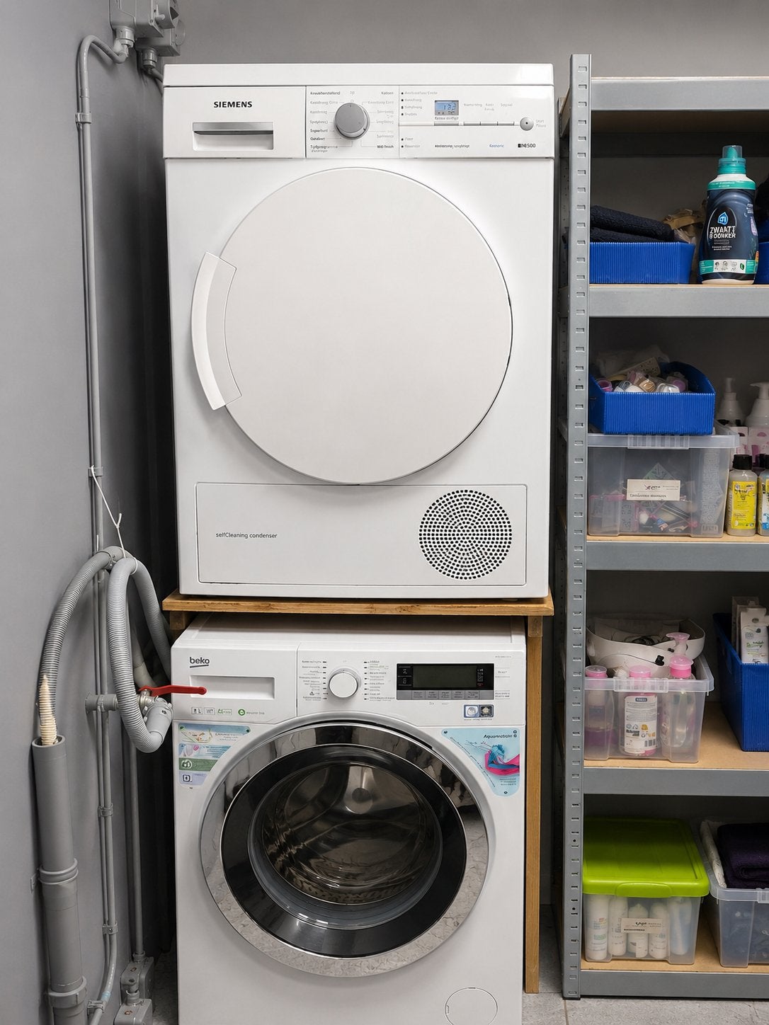 Siemens iQ500 droger + Beko AquaMotion 8-wasmaschine, Witgoed en Apparatuur, 6 tot 8 kg, Ophalen, Gebruikt, 85 tot 90 cm