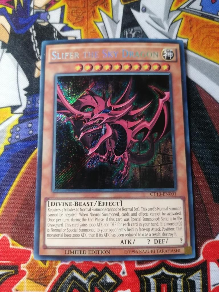 Slifer the Sky Dragon - Secret Rare CT13 - Yu-Gi-Oh, Ophalen of Verzenden, Zo goed als nieuw, Foil