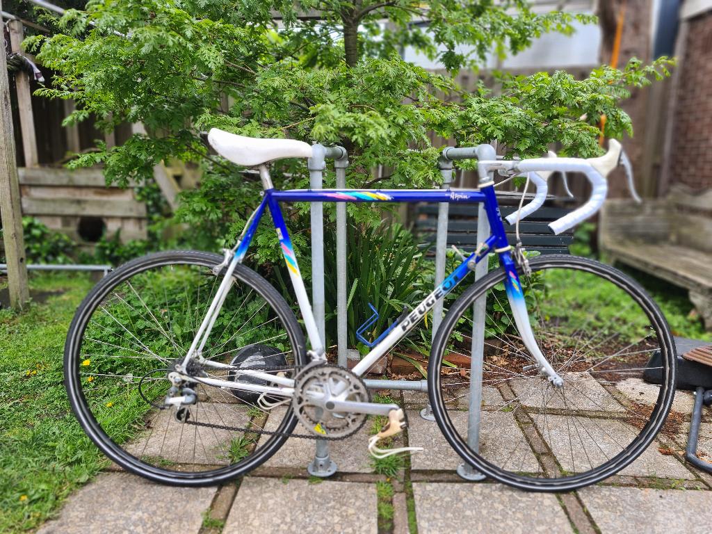 Peugeot Aspin (60cm) Reynolds 501 Volledig Origineel vintage, 28 inch, Gebruikt, Velgrem, 57 tot 61 cm