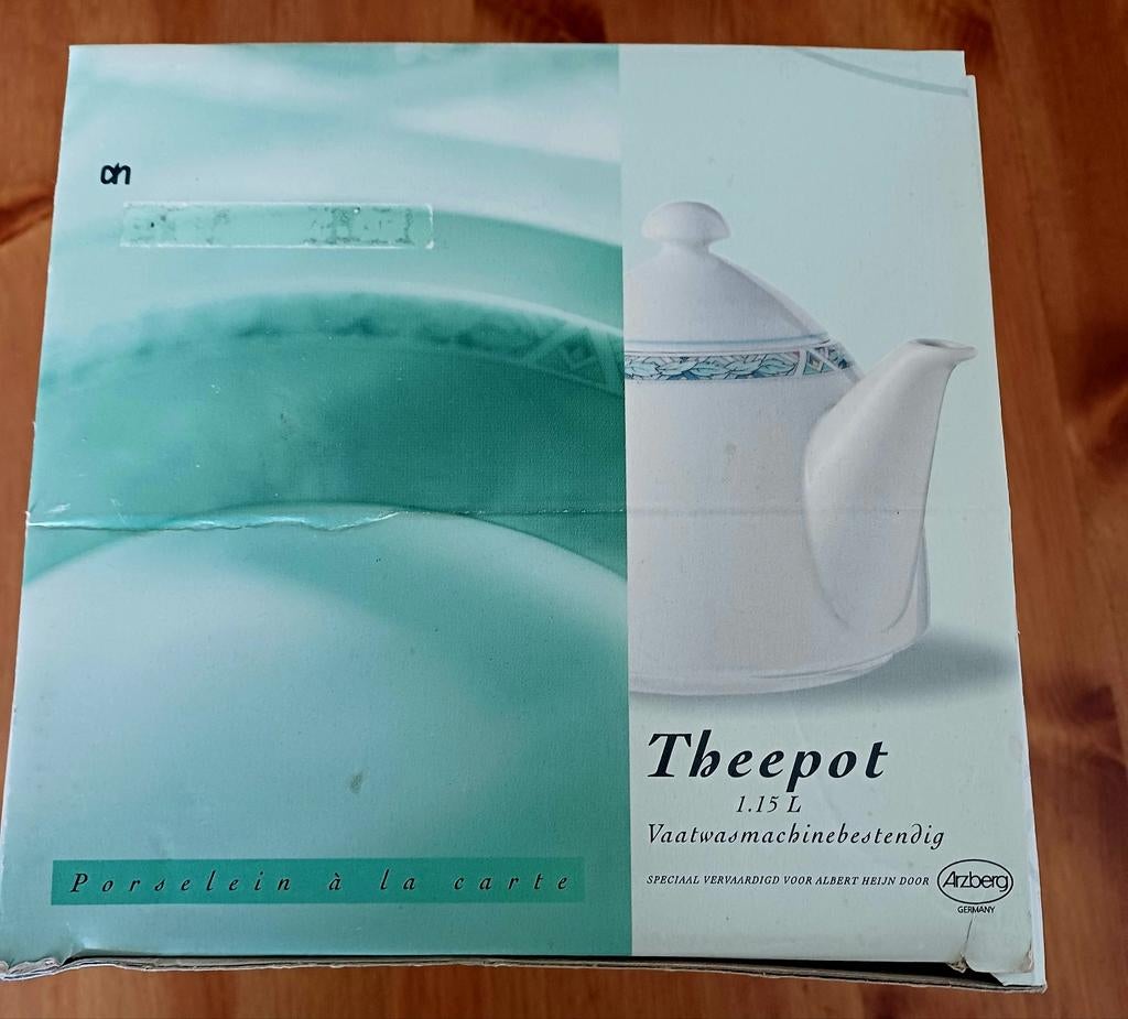 Mooie Arzberg theepot 1,15 L – Porselein à la Carte, Ophalen, Nieuw, Rond, Porselein of Keramiek