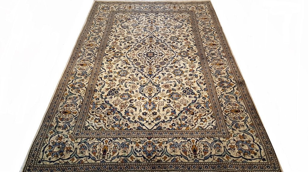 Perzische tapijten KASHAN kleed 295 x 198 /50% korting/sale, Www.simatapijten.nl, Beige, 150 tot 200 cm, Ophalen of Verzenden