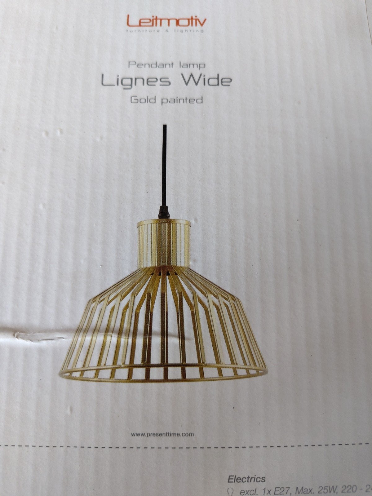 Leitmotiv hanglamp type lignes Wide goud, meerdere te koop, Ophalen of Verzenden, Nieuw