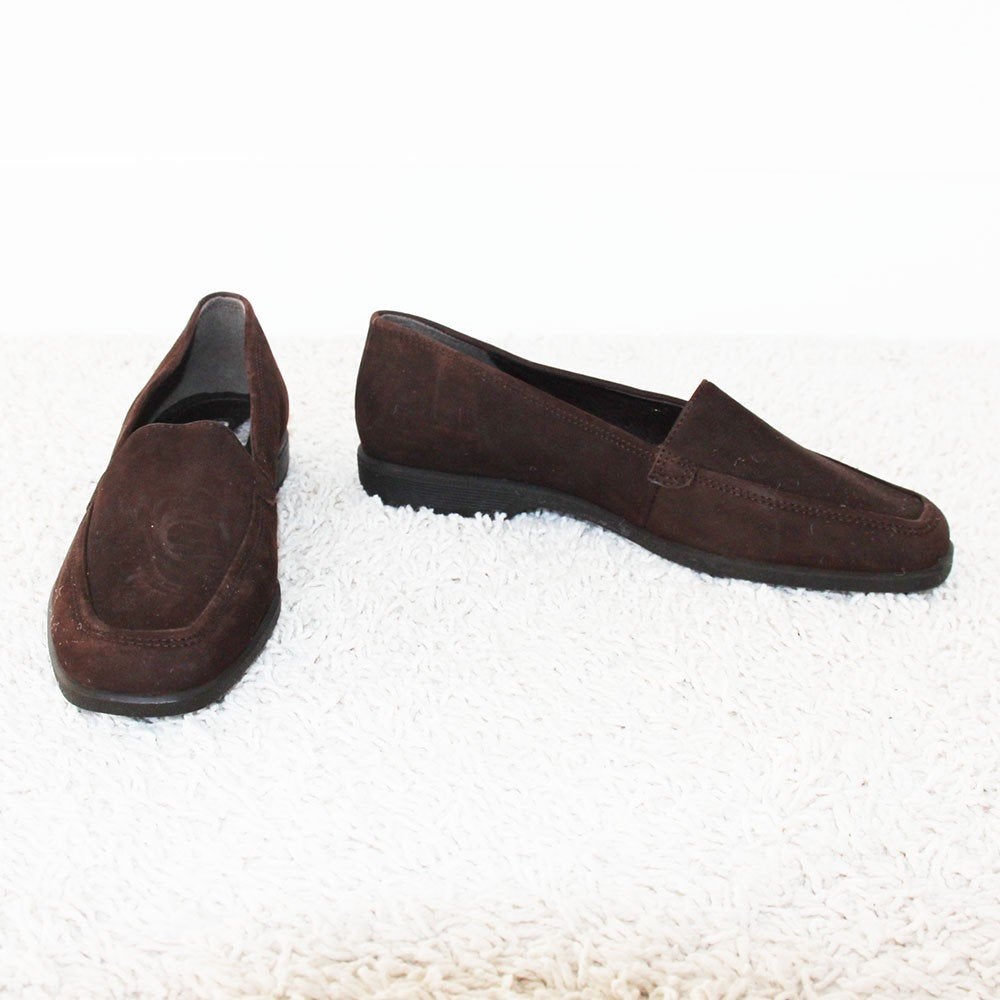 Mooie Suede Ecco Instappers - s8 (Maat 41) € 60,-, Ecco, Bruin, Instappers, Nieuw