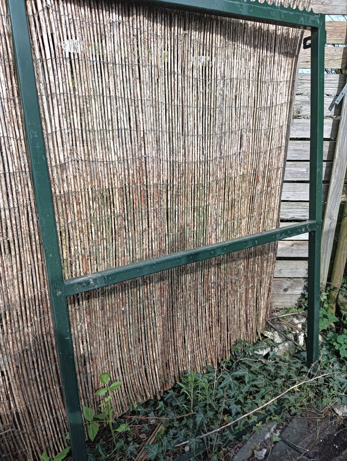 Metalen frame poort, Ophalen, IJzer, Sierhekwerk