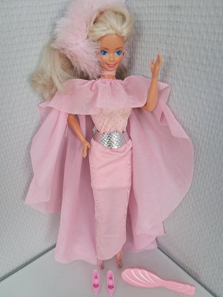 Pink jubilee Barbie 1987 100 % COMPLEET  glitterpanty, Ophalen of Verzenden, Zo goed als nieuw, Pop