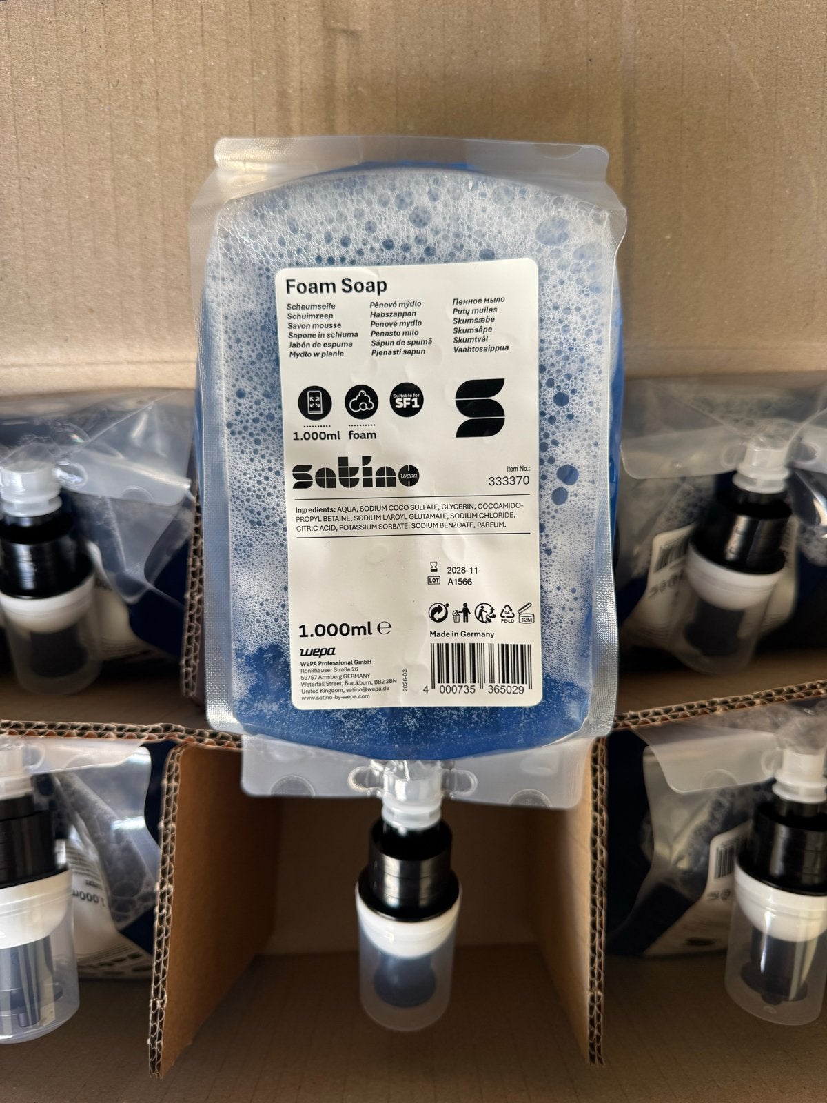 Satino by WEPA Foam Soap - 1000ml (6 stuks), Ophalen of Verzenden, Nieuw, Overige typen