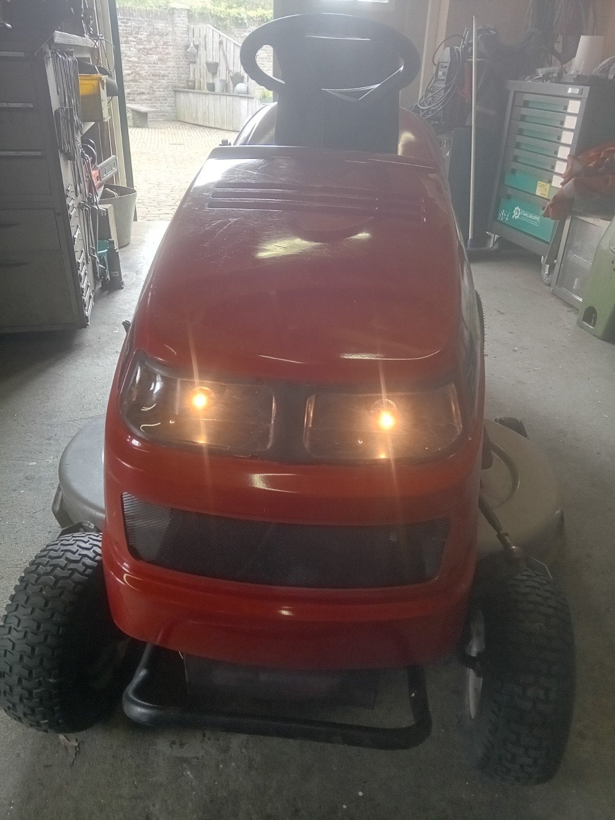Honda 2218 Zitmaaier  handgesch Krachtige Benzine Grasmaaier, Ophalen of Verzenden, Gebruikt, Honda, Opvangbak