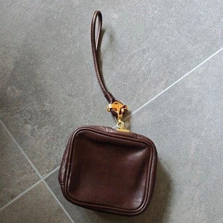 Uterque leren wristlet, Ophalen of Verzenden, Zo goed als nieuw, Bruin, Overige typen