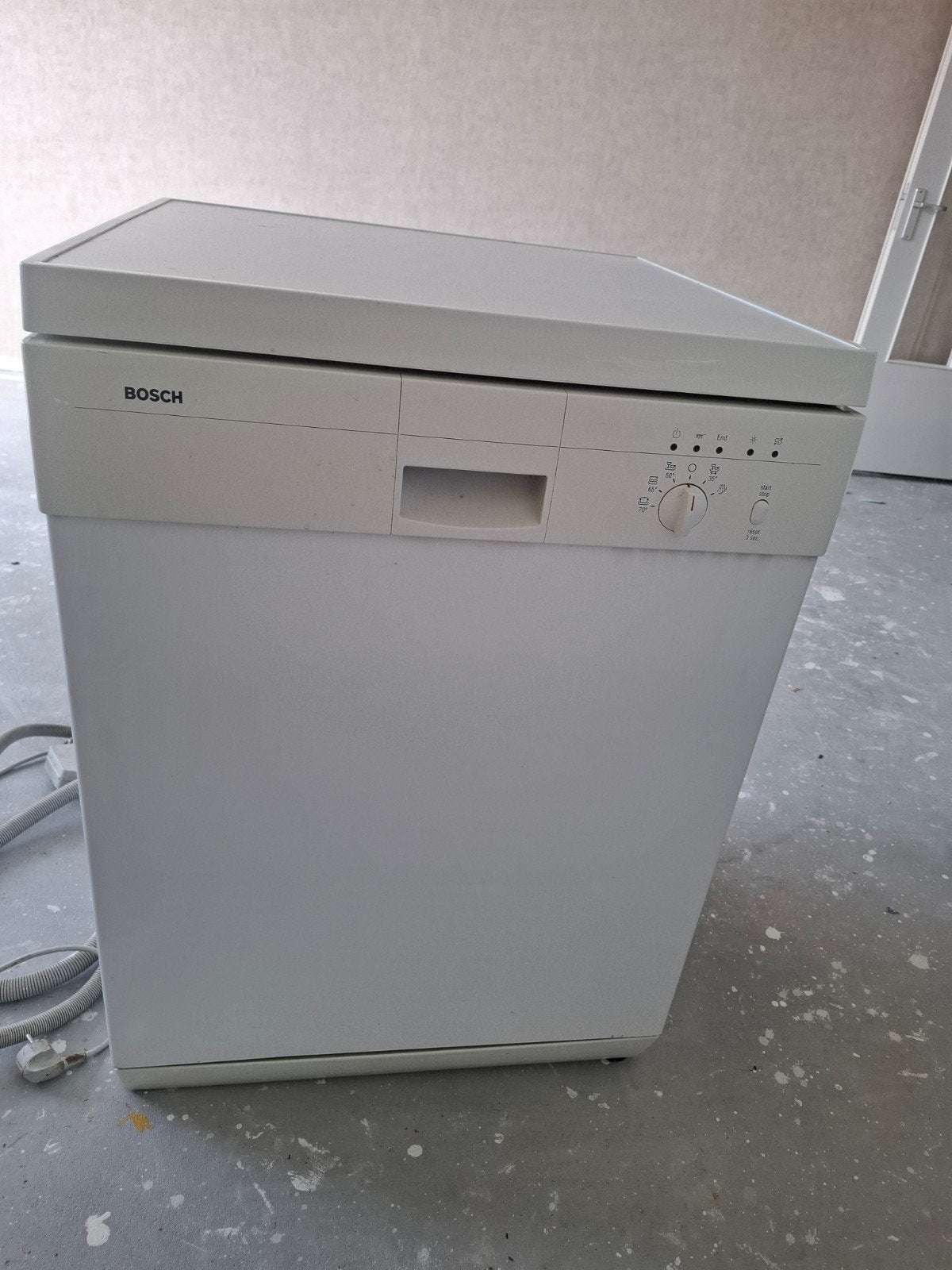Bosch Vrijstaande Vaatwasser - Wit, Goede Staat, Ophalen, Gebruikt, 60 cm of meer, Eco programma