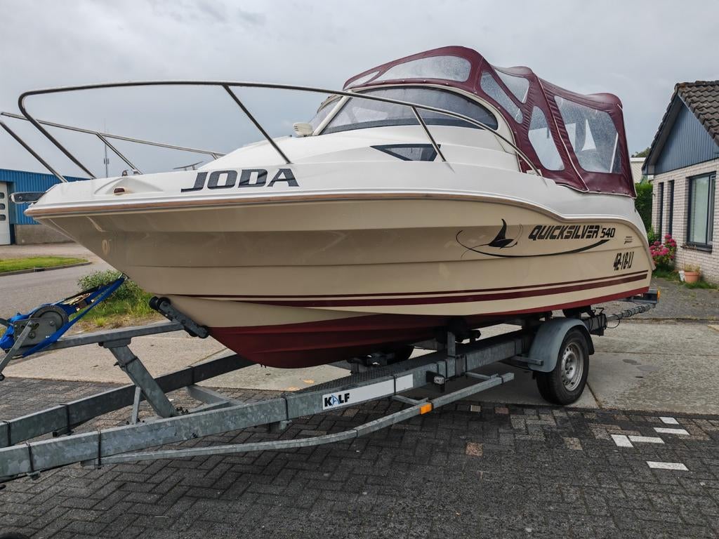 Quicksilver 540 Cruiser in pracht staat 75PK 4T Mercury, Watersport en Boten, Gebruikt, Ophalen, 70 pk of meer, Buitenboordmotor