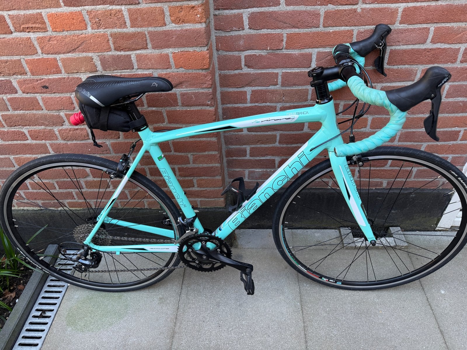 Bianchi Via Nirone 7 Dama Bianca Sora racefiets framemaat 55, Fietsen en Brommers, Fietsen | Racefietsen, Aluminium, Zo goed als nieuw