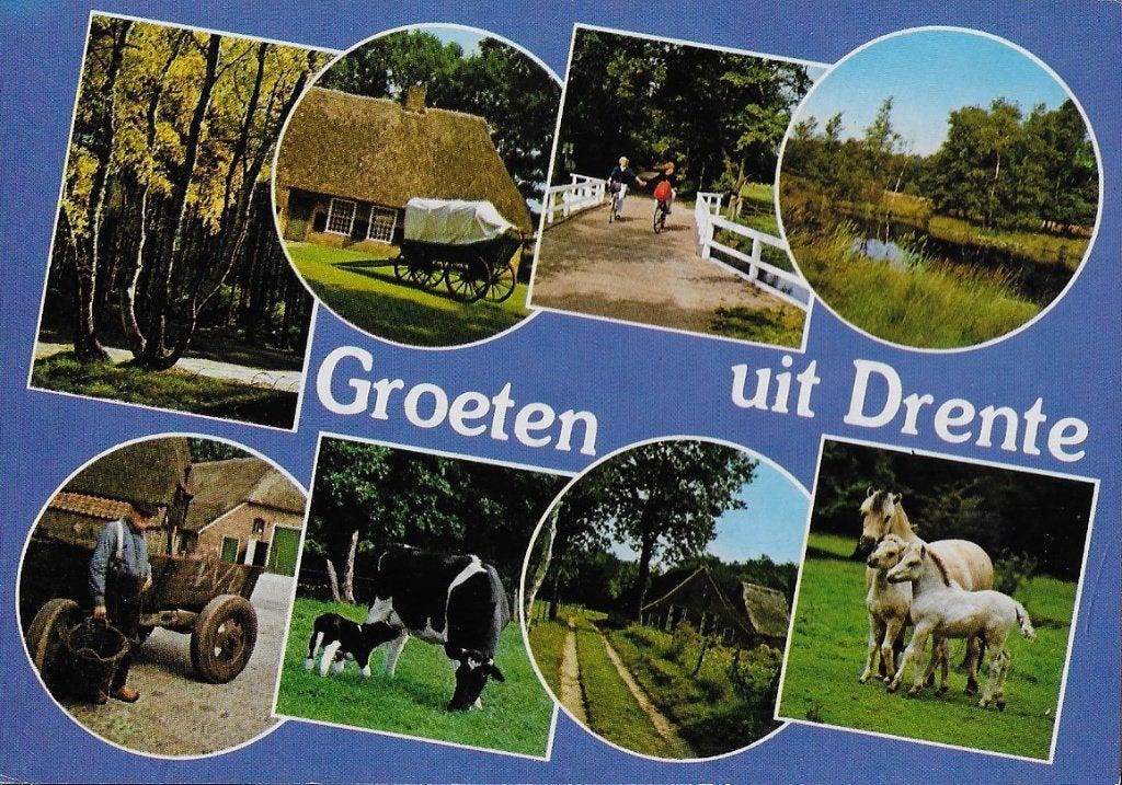 Drenthe gelopen ansichtkaart ( a438 ), Ophalen of Verzenden, 1980 tot heden, Gelopen, Drenthe