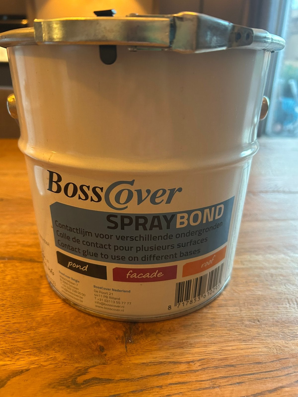BossCover Contactlijm EPDM - Hout, Metaal, Beton, Minder dan 5 liter, Ophalen of Verzenden, Nieuw, Wit