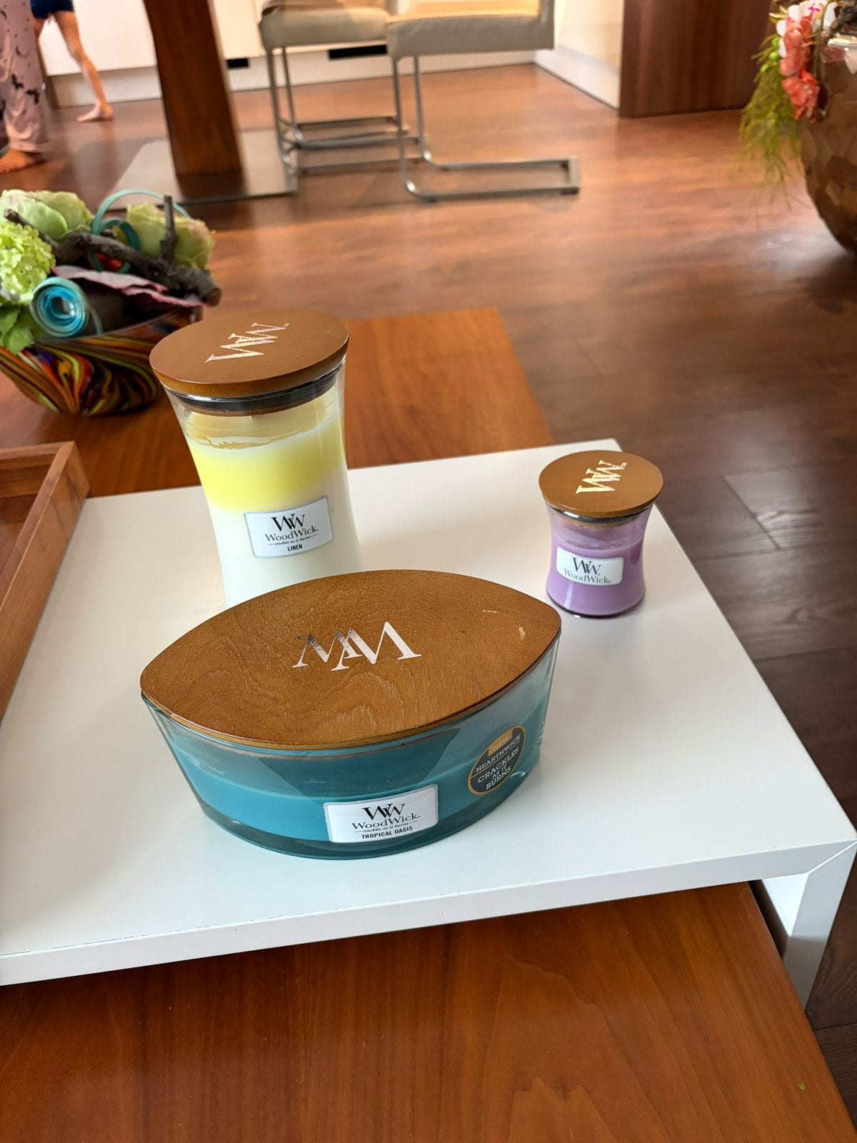 Woodwick 3 verschillende kaarsen, Meerkleurig, Woodwick, Ophalen of Verzenden, Zo goed als nieuw