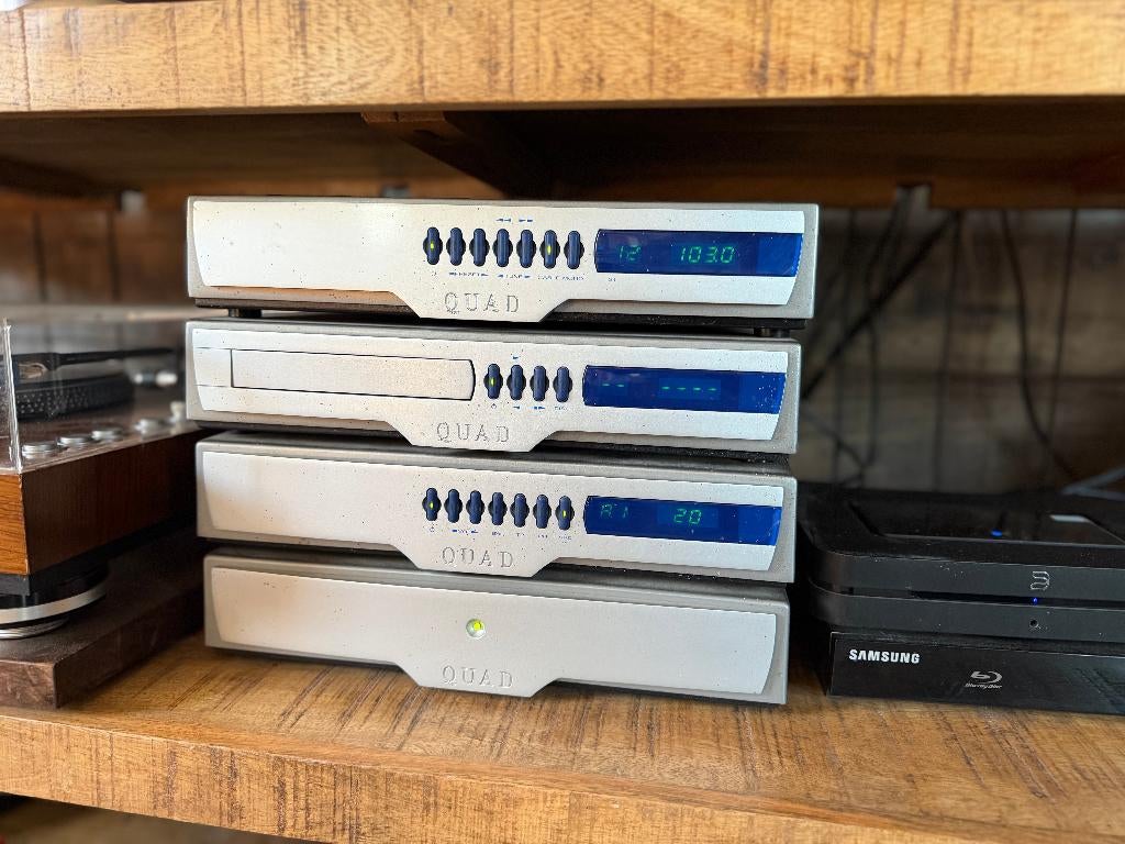 Complete Quad 99 serie hifi-set (Voor/Eind/CD/Tuner), Overige merken, Gebruikt, Ophalen of Verzenden, 60 tot 120 watt