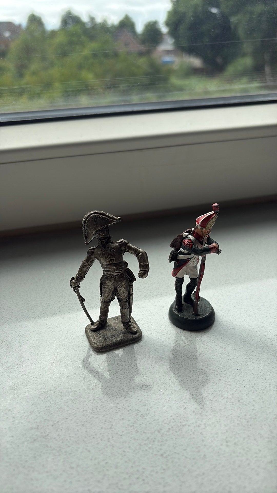 2 antieke ridder poppetjes van ijzer, Ophalen of Verzenden, Zo goed als nieuw, Overige soorten