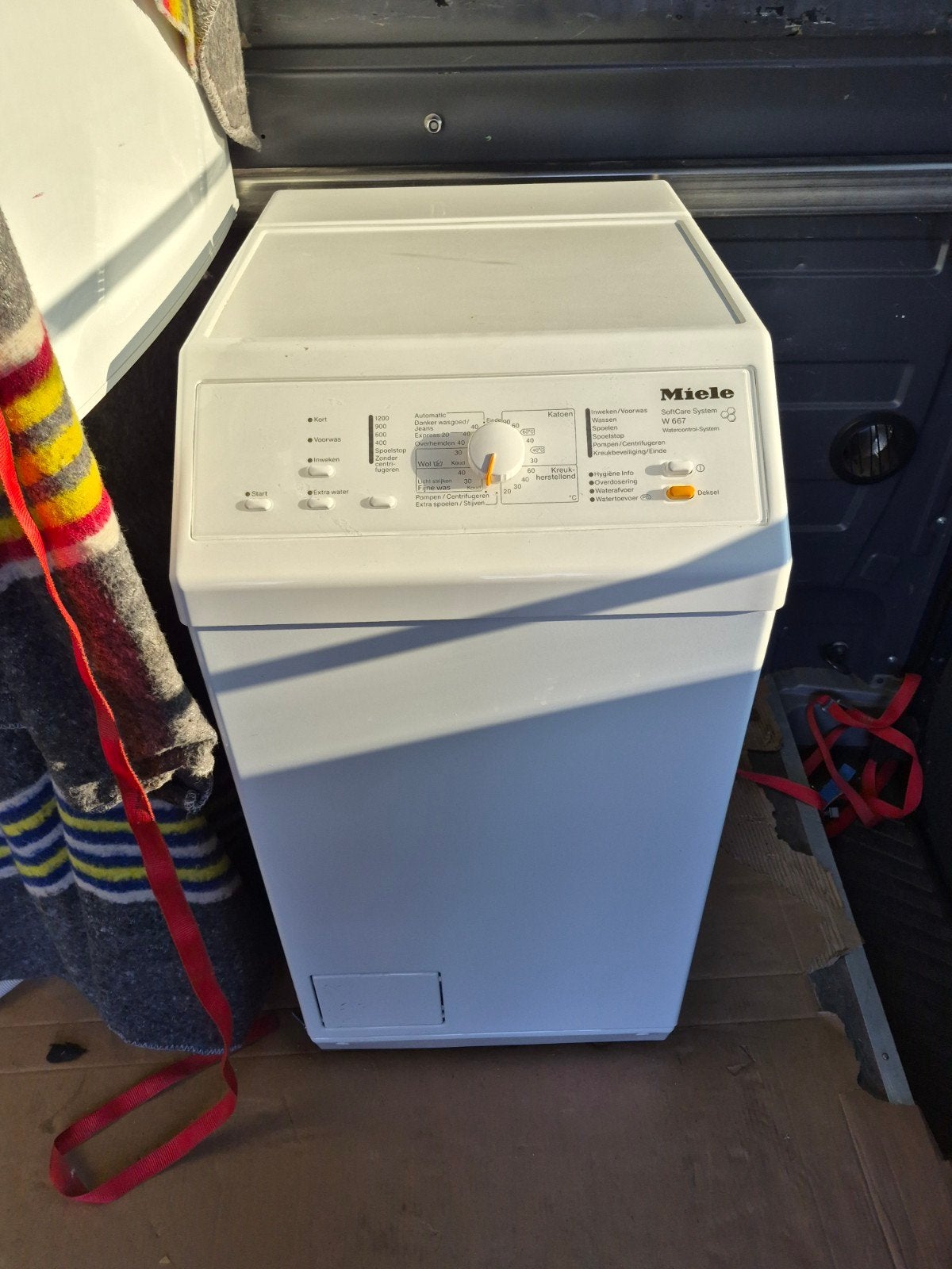 Miele W 667 Bovenlader Wasmachine SoftCare System, Witgoed en Apparatuur, Ophalen, 4 tot 6 kg, Bovenlader, Wolwasprogramma