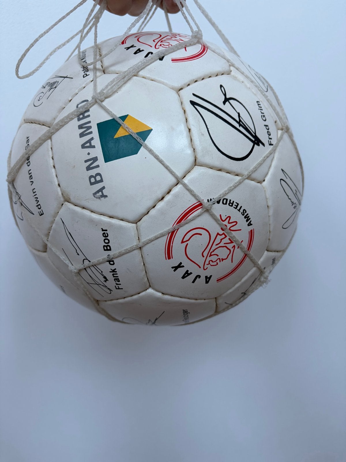 Gesigneerde Ajax Voetbal - Uniek Collectors Item, Ophalen of Verzenden, Gebruikt, Bal