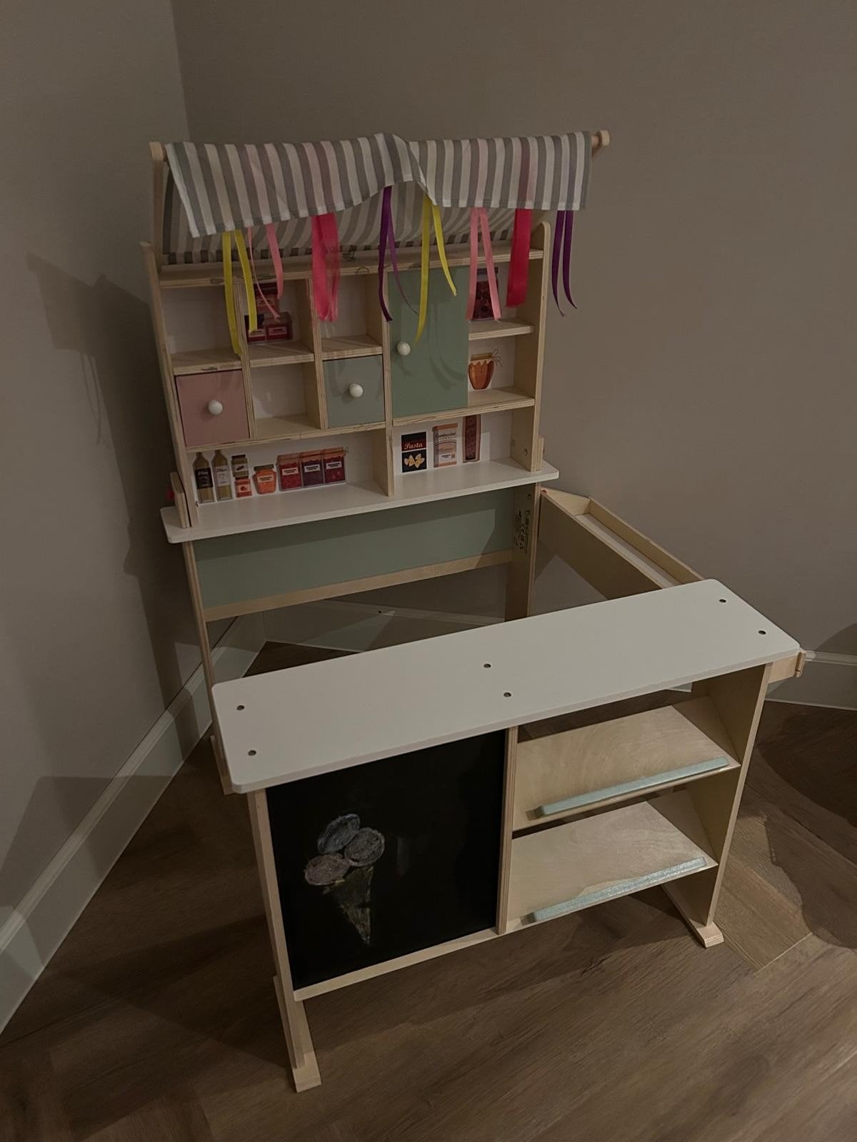 Houten Speelgoedwinkel / Marktkraam voor Kinderen, Ophalen, Zo goed als nieuw, Jongen of Meisje